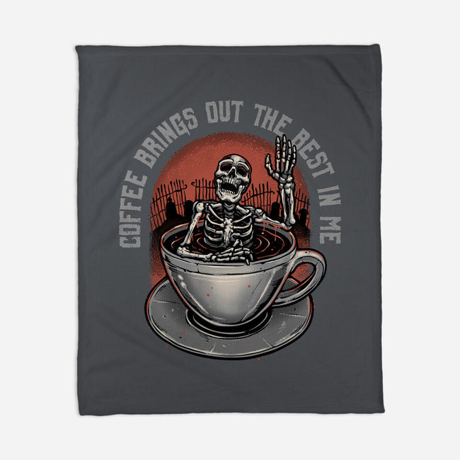 Coffee Brings Out The Best In Me-None-Fleece-Blanket-glitchygorilla