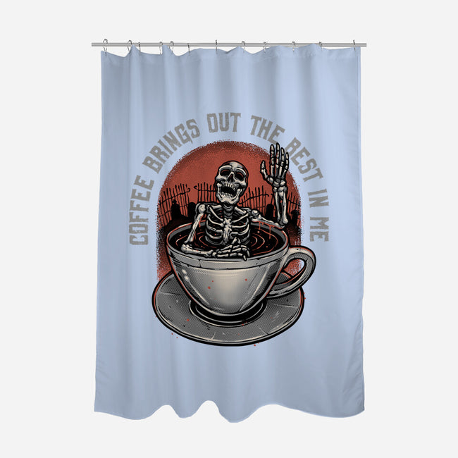 Coffee Brings Out The Best In Me-None-Polyester-Shower Curtain-glitchygorilla