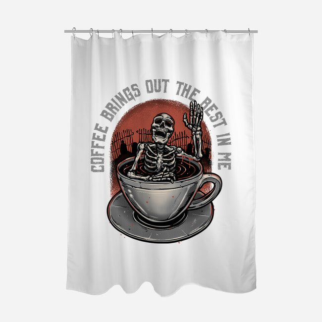 Coffee Brings Out The Best In Me-None-Polyester-Shower Curtain-glitchygorilla
