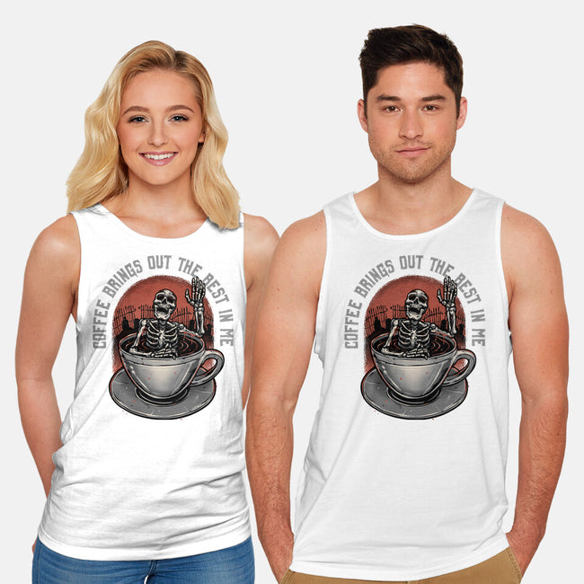 Coffee Brings Out The Best In Me-Unisex-Basic-Tank-glitchygorilla