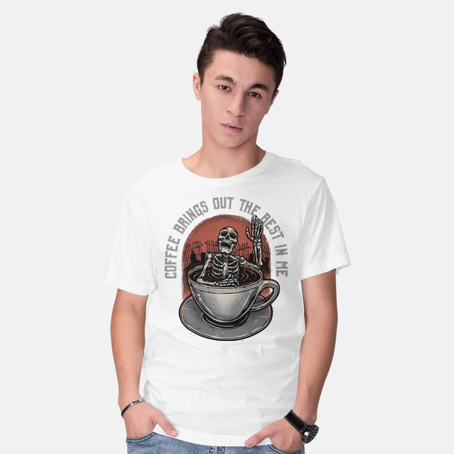 Coffee Brings Out The Best In Me-Mens-Basic-Tee-glitchygorilla