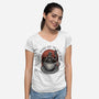 Coffee Brings Out The Best In Me-Womens-V-Neck-Tee-glitchygorilla