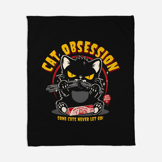 Cat Obsession-None-Fleece-Blanket-OPIPPI