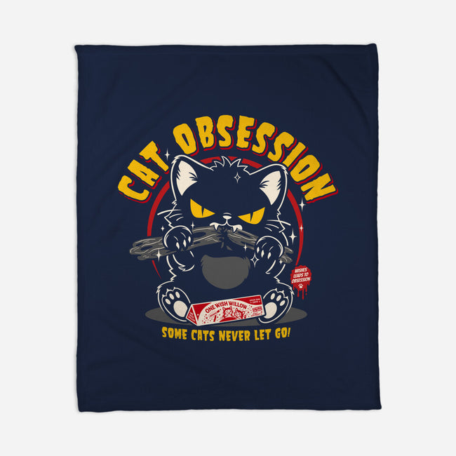 Cat Obsession-None-Fleece-Blanket-OPIPPI