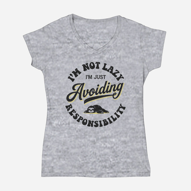 Just Avoiding-Womens-V-Neck-Tee-OPIPPI
