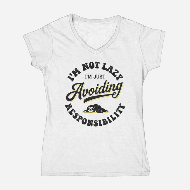 Just Avoiding-Womens-V-Neck-Tee-OPIPPI