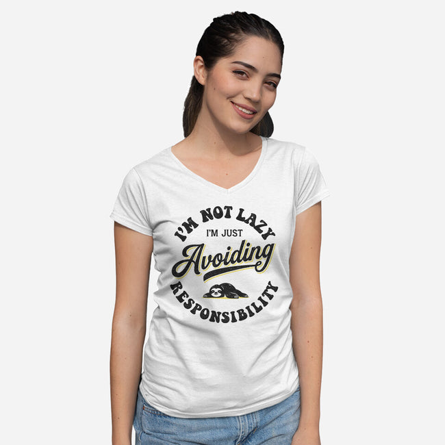 Just Avoiding-Womens-V-Neck-Tee-OPIPPI