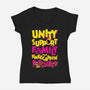 UNITY SUPPORT FAMILY-Womens-V-Neck-Tee-krobilad