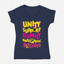 UNITY SUPPORT FAMILY-Womens-V-Neck-Tee-krobilad