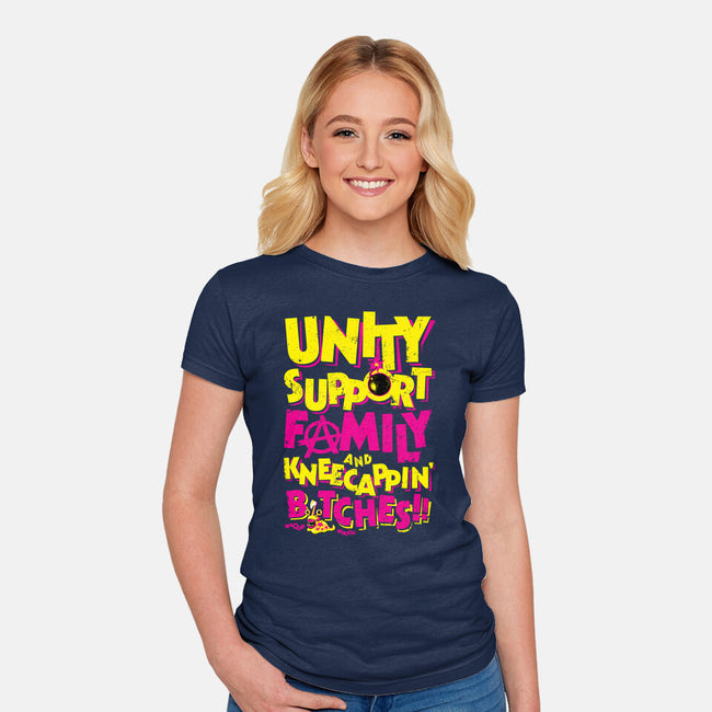 UNITY SUPPORT FAMILY-Womens-Fitted-Tee-krobilad