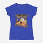 Spooky Paranormal Inactivity-Womens-V-Neck-Tee-Popnotic