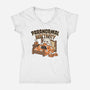 Spooky Paranormal Inactivity-Womens-V-Neck-Tee-Popnotic