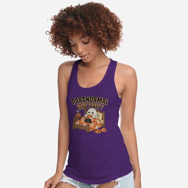 Spooky Paranormal Inactivity-Womens-Racerback-Tank-Popnotic