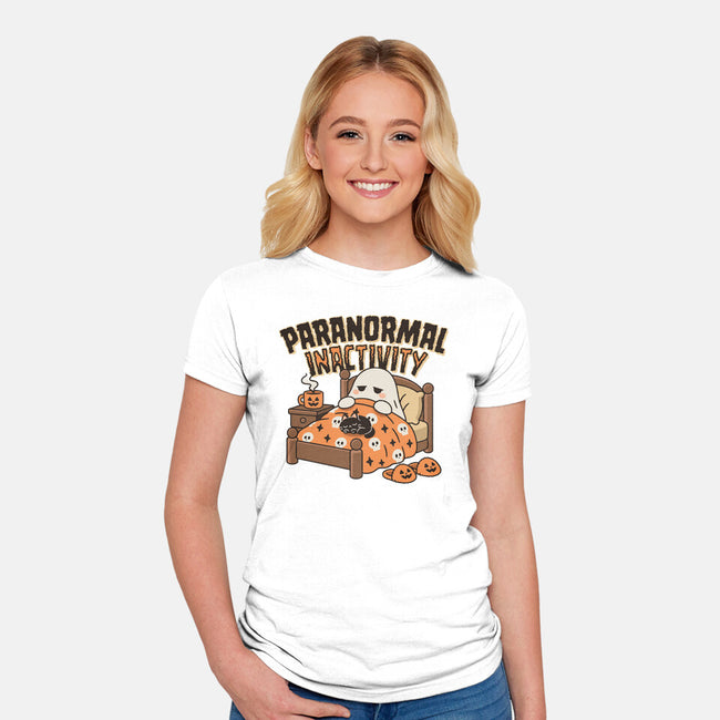 Spooky Paranormal Inactivity-Womens-Fitted-Tee-Popnotic
