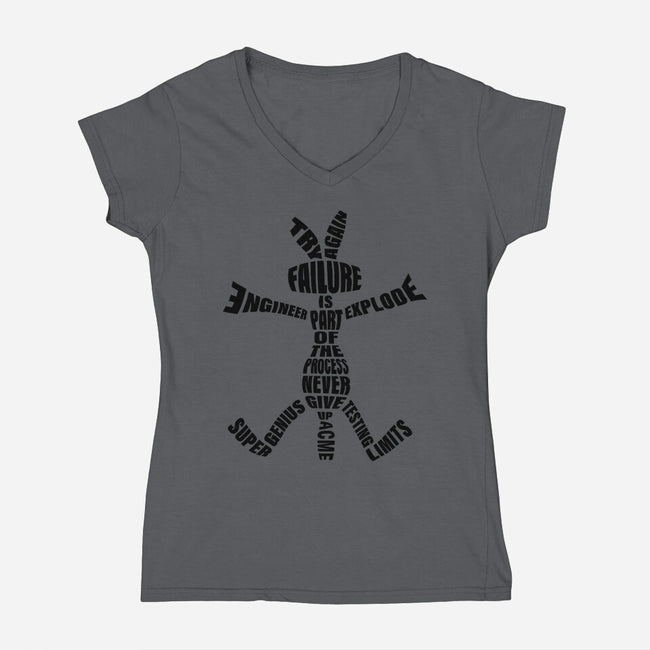 Super Genius Engineering-Womens-V-Neck-Tee-erion_designs