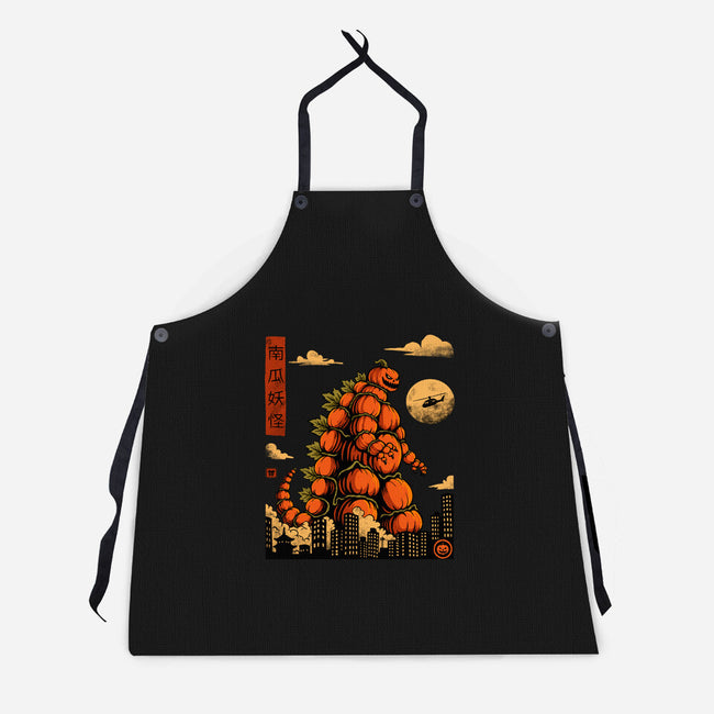 Pumpkin Kaiju-Unisex-Kitchen-Apron-erion_designs