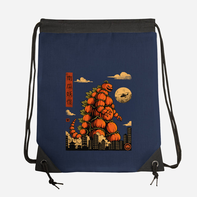 Pumpkin Kaiju-None-Drawstring-Bag-erion_designs