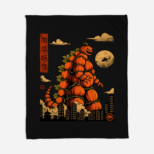 Pumpkin Kaiju-None-Fleece-Blanket-erion_designs