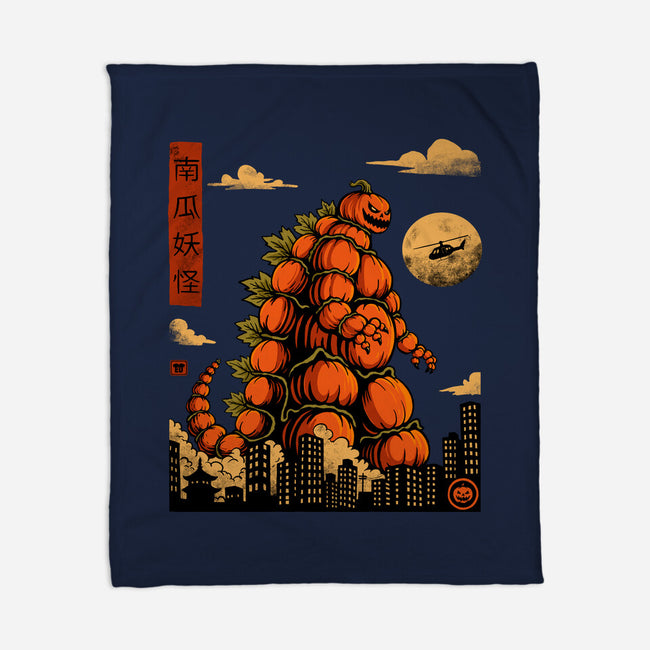 Pumpkin Kaiju-None-Fleece-Blanket-erion_designs