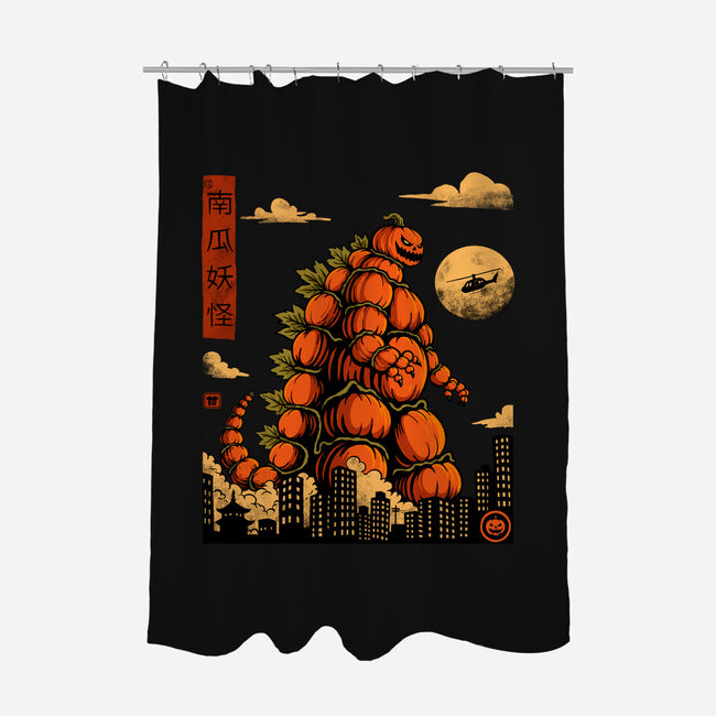 Pumpkin Kaiju-None-Polyester-Shower Curtain-erion_designs