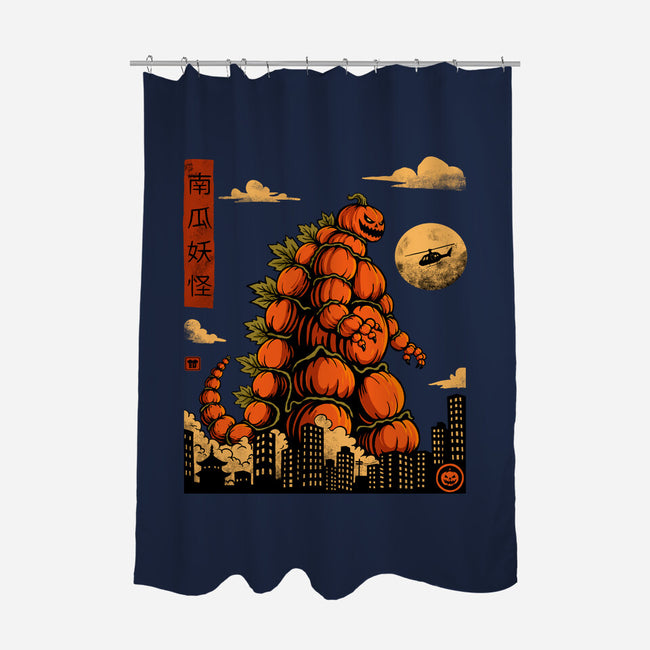 Pumpkin Kaiju-None-Polyester-Shower Curtain-erion_designs