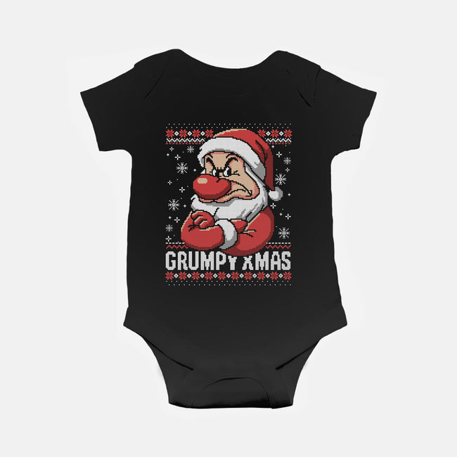 Grumpy Christmas-Baby-Basic-Onesie-NemiMakeit