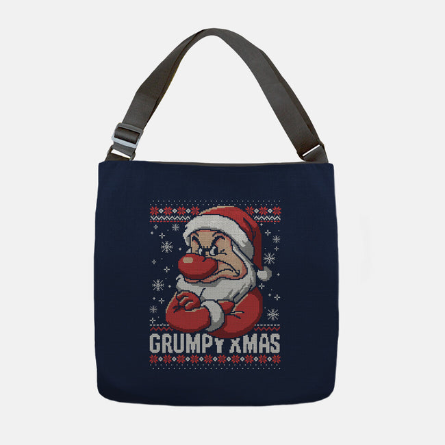 Grumpy Christmas-None-Adjustable Tote-Bag-NemiMakeit