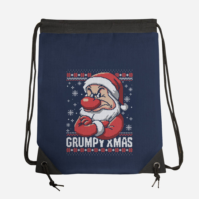 Grumpy Christmas-None-Drawstring-Bag-NemiMakeit