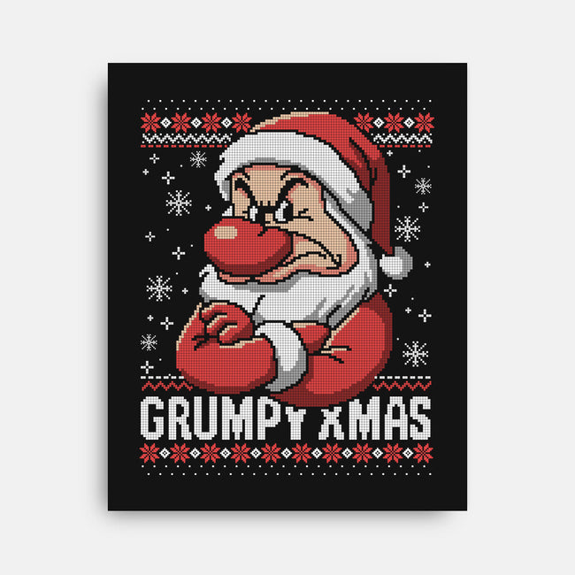 Grumpy Christmas-None-Stretched-Canvas-NemiMakeit