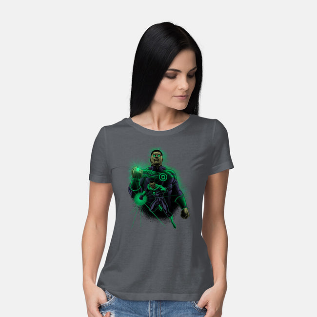 Star Sector Protector-Womens-Basic-Tee-Astrobot Invention