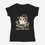 Abracatabra Magic Cat-Womens-V-Neck-Tee-Vallina84