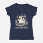 Abracatabra Magic Cat-Womens-V-Neck-Tee-Vallina84