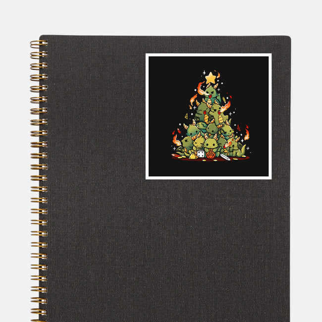 Christmas Tree Dragons-None-Glossy-Sticker-Vallina84