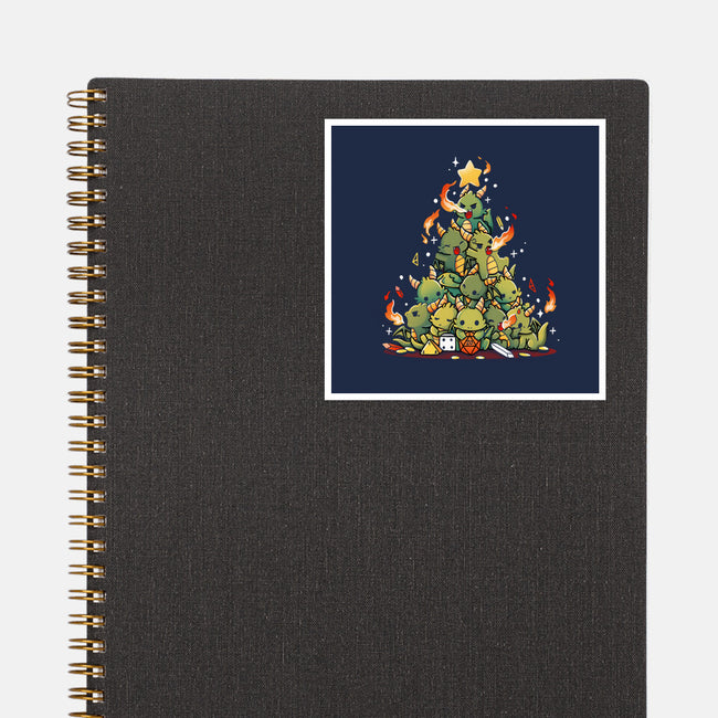 Christmas Tree Dragons-None-Glossy-Sticker-Vallina84