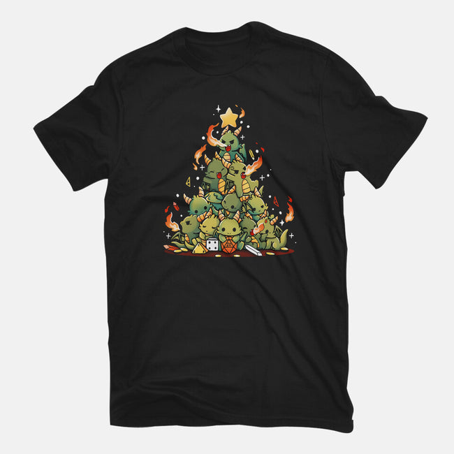 Christmas Tree Dragons-Womens-Fitted-Tee-Vallina84