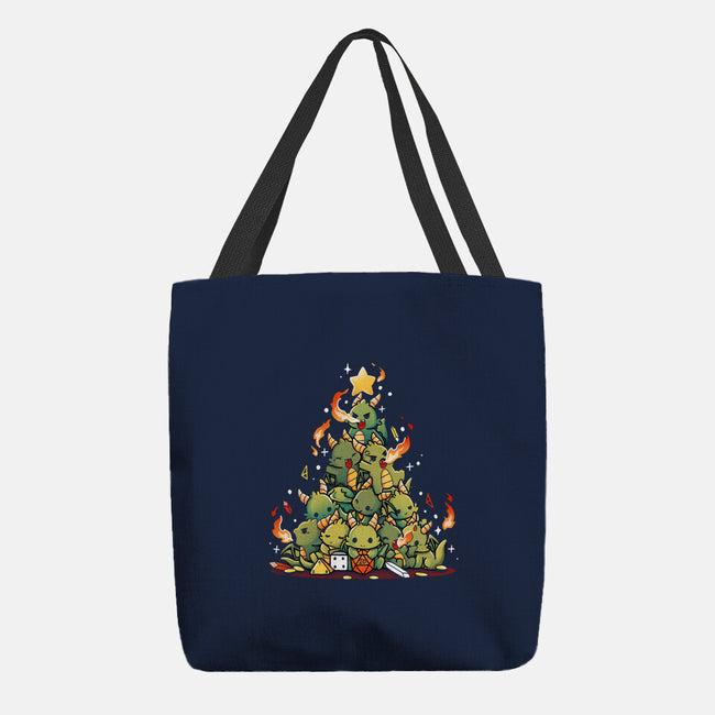 Christmas Tree Dragons-None-Basic Tote-Bag-Vallina84