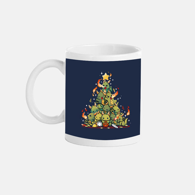 Christmas Tree Dragons-None-Mug-Drinkware-Vallina84
