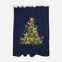 Christmas Tree Dragons-None-Polyester-Shower Curtain-Vallina84