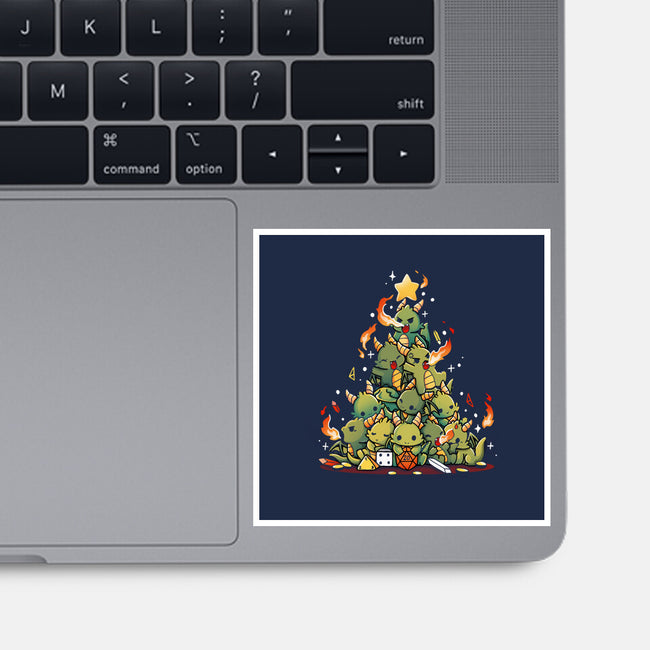 Christmas Tree Dragons-None-Glossy-Sticker-Vallina84