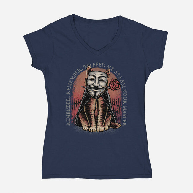 Remember To Feed Me-Womens-V-Neck-Tee-glitchygorilla