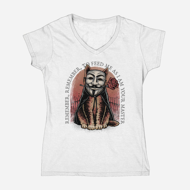 Remember To Feed Me-Womens-V-Neck-Tee-glitchygorilla