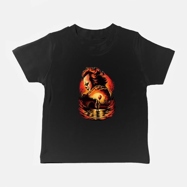 Clown Beneath The Blood Moon-Baby-Basic-Tee-hypertwenty