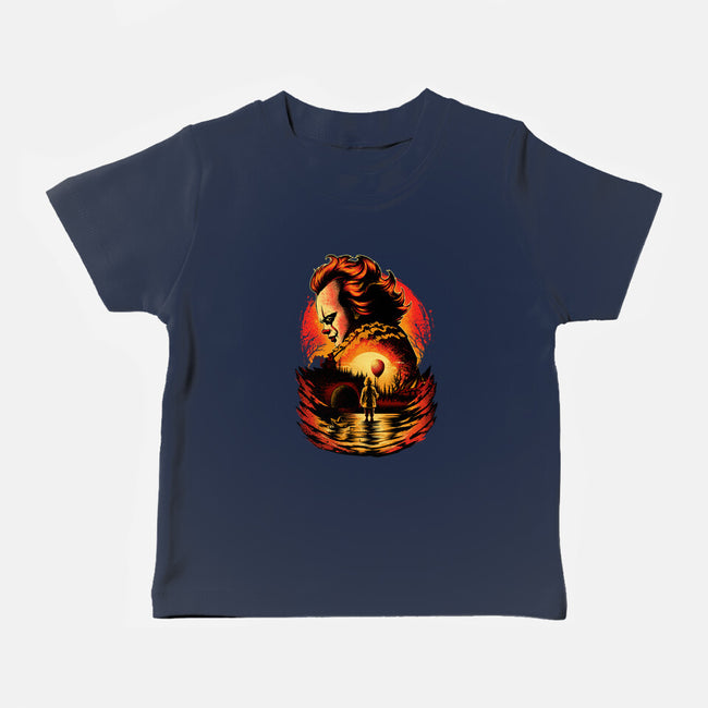 Clown Beneath The Blood Moon-Baby-Basic-Tee-hypertwenty