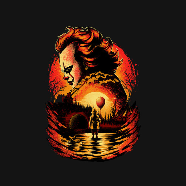 Clown Beneath The Blood Moon-None-Glossy-Sticker-hypertwenty