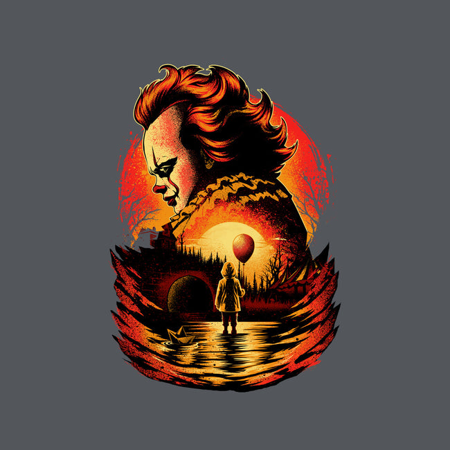 Clown Beneath The Blood Moon-Womens-Fitted-Tee-hypertwenty