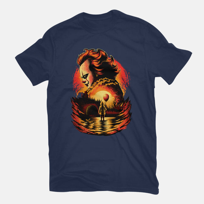 Clown Beneath The Blood Moon-Womens-Basic-Tee-hypertwenty