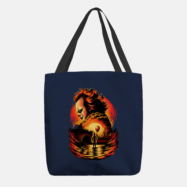 Clown Beneath The Blood Moon-None-Basic Tote-Bag-hypertwenty
