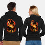 Clown Beneath The Blood Moon-Unisex-Zip-Up-Sweatshirt-hypertwenty