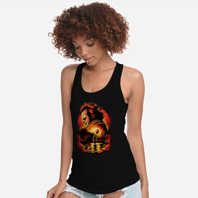 Clown Beneath The Blood Moon-Womens-Racerback-Tank-hypertwenty