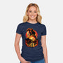 Clown Beneath The Blood Moon-Womens-Fitted-Tee-hypertwenty